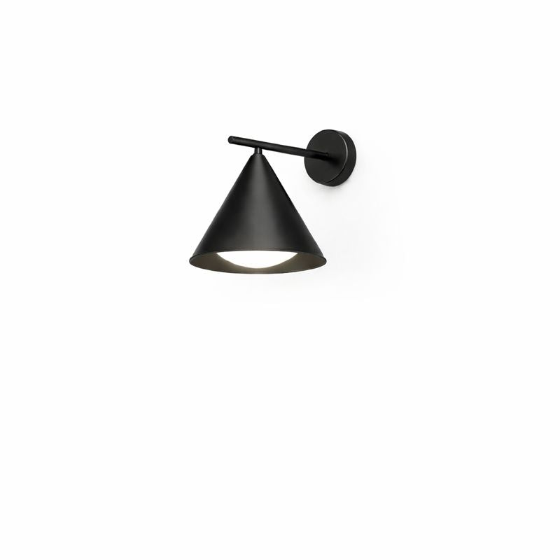 Modern Outdoor Cone Metal Wall Light with Warm LED | Parnel