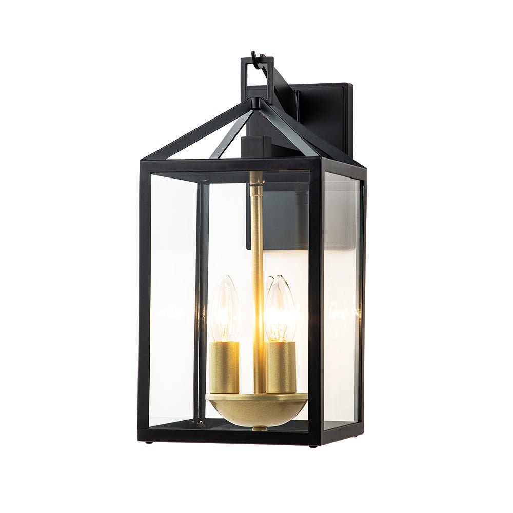 Modern Rectangle Lantern Outdoor Wall Sconce Light | Dravon