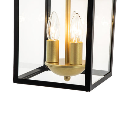 Modern Rectangle Lantern Outdoor Wall Sconce Light | Dravon
