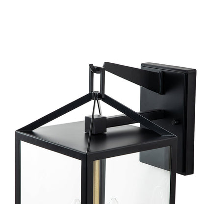 Modern Rectangle Lantern Outdoor Wall Sconce Light | Dravon
