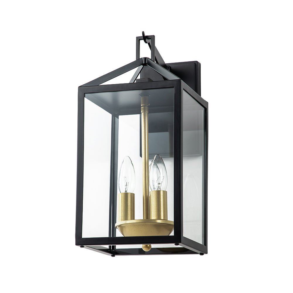 Modern Rectangle Lantern Outdoor Wall Sconce Light | Dravon