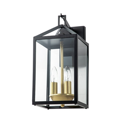 Modern Rectangle Lantern Outdoor Wall Sconce Light | Dravon