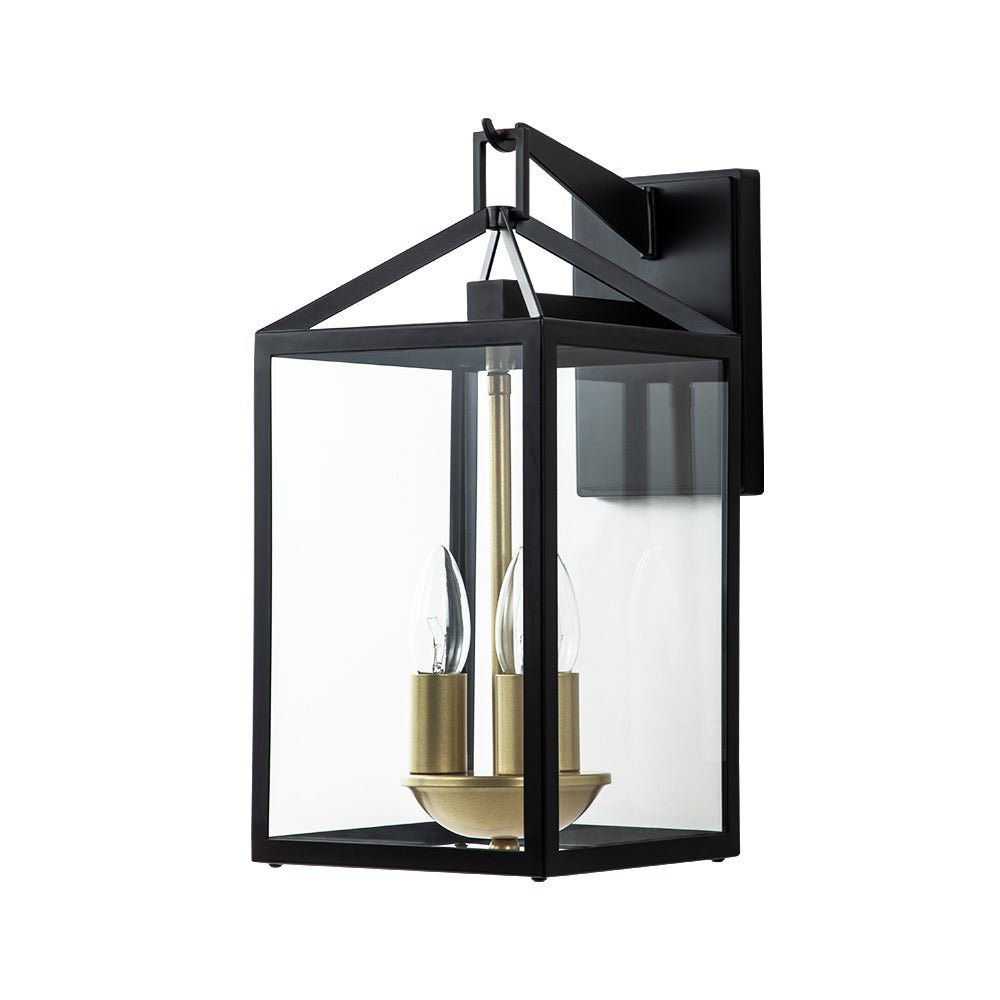 Modern Rectangle Lantern Outdoor Wall Sconce Light | Dravon