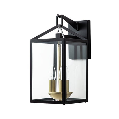 Modern Rectangle Lantern Outdoor Wall Sconce Light | Dravon