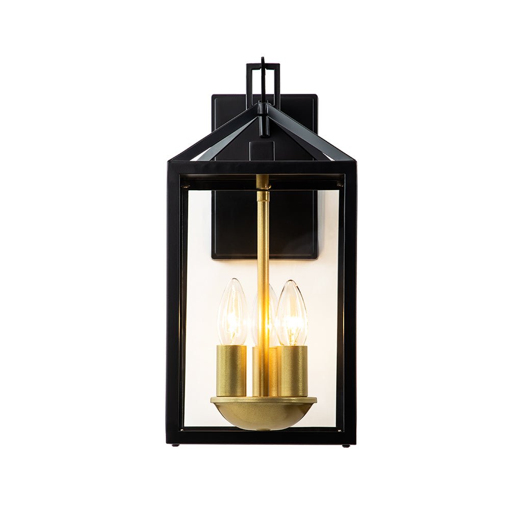Modern Rectangle Lantern Outdoor Wall Sconce Light | Dravon