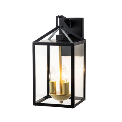Modern Rectangle Lantern Outdoor Wall Sconce Light | Dravon
