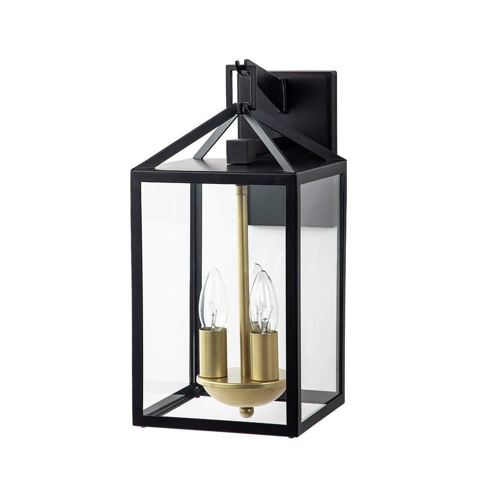 Modern Rectangle Lantern Outdoor Wall Sconce Light | Dravon