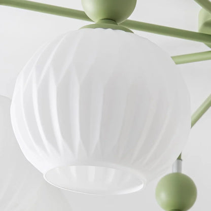 Modern Ribbed Glass Ceiling Light Fixture | Lumvir