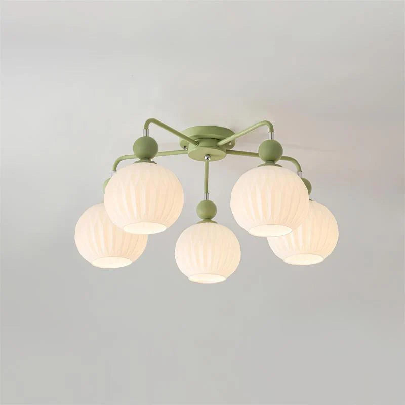 Modern Ribbed Glass Ceiling Light Fixture | Lumvir