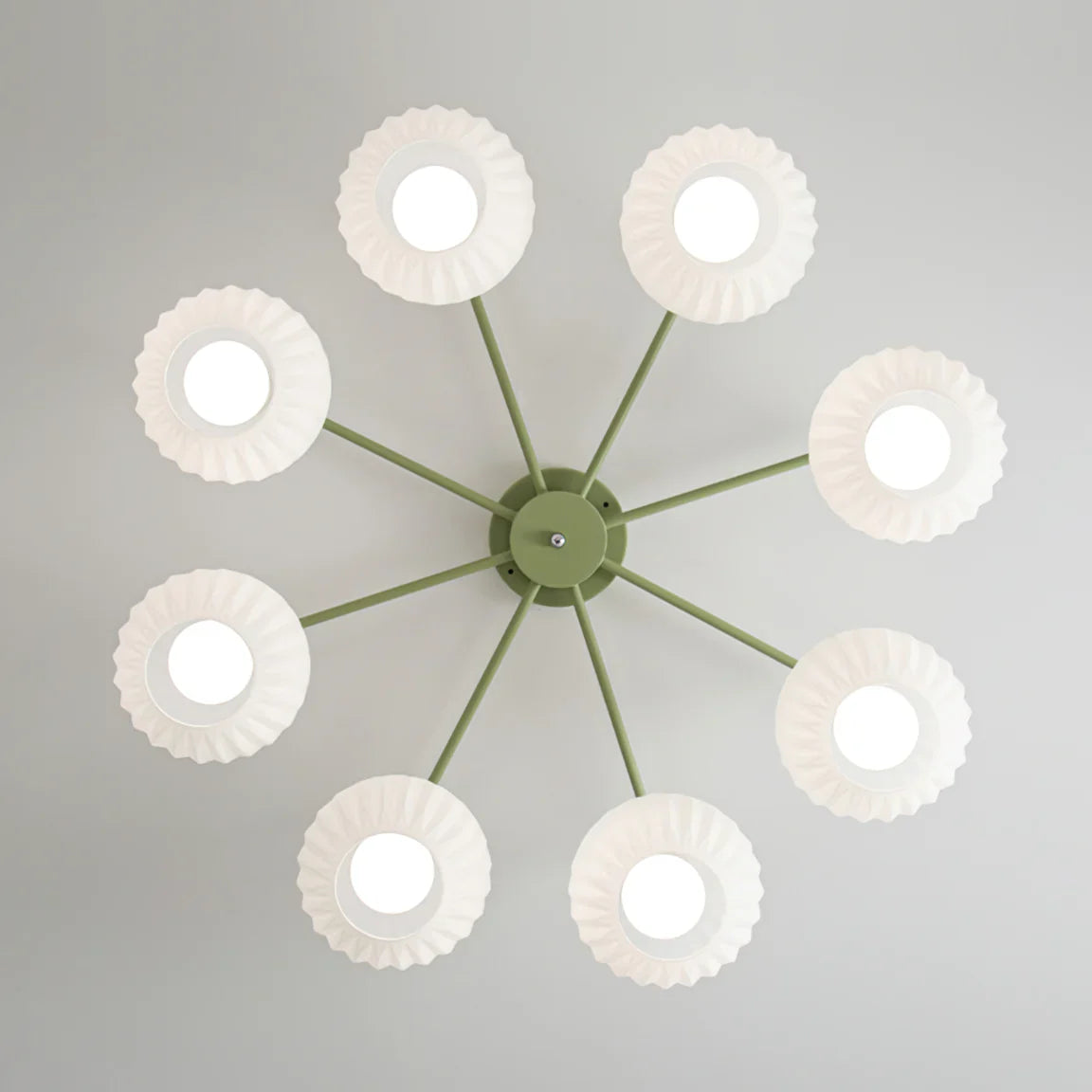 Modern Ribbed Glass Ceiling Light Fixture | Lumvir