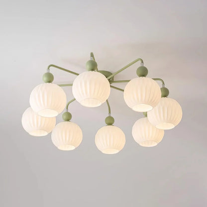 Modern Ribbed Glass Ceiling Light Fixture | Lumvir