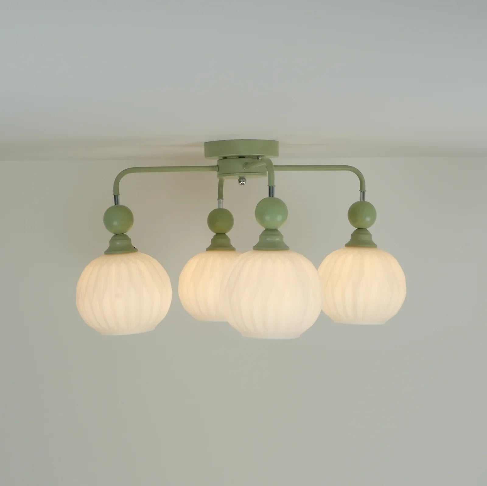 Modern Ribbed Glass Ceiling Light Fixture | Lumvir