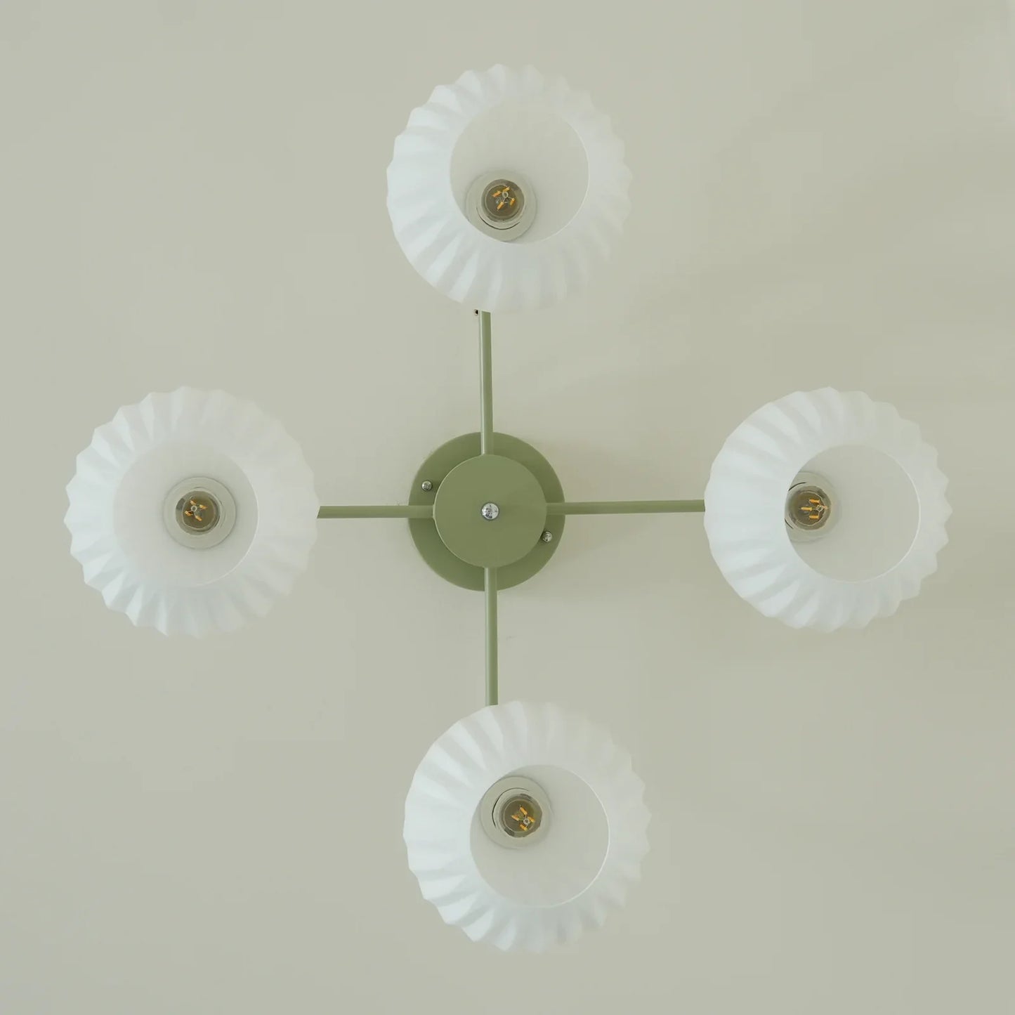 Modern Ribbed Glass Ceiling Light Fixture | Lumvir