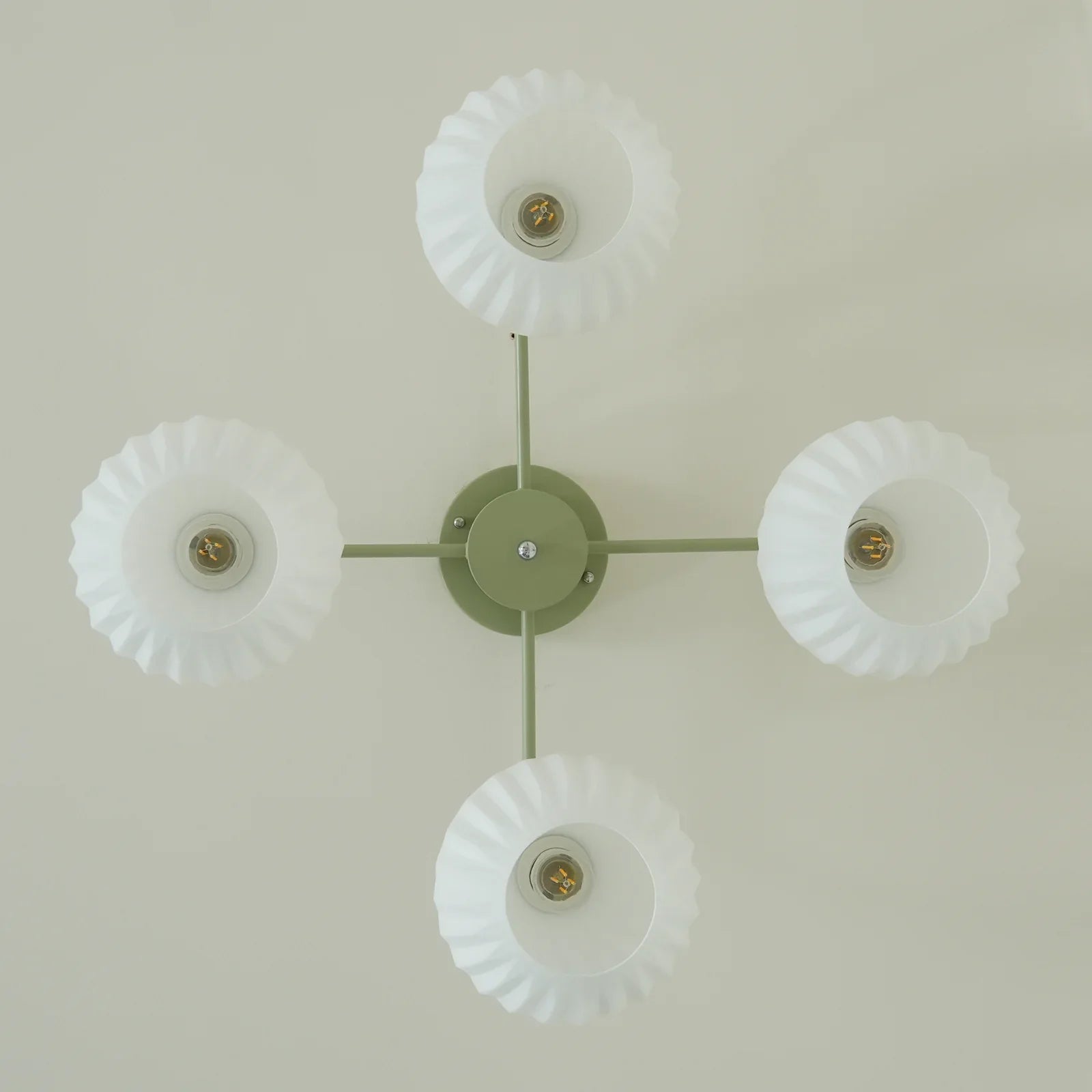 Modern Ribbed Glass Ceiling Light Fixture | Lumvir