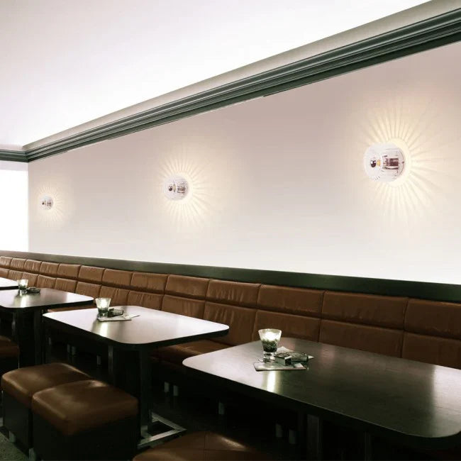 Modern Rippled Glass Flush Ceiling Light | Lamirad