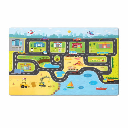 Modern Road Design Kids Play Mat Floor Rug Rectangle | Mavrien