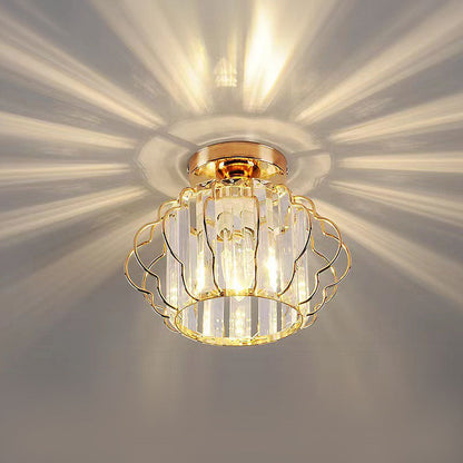 Modern Round Crystal Ceiling Light Gold or Black | Vilion
