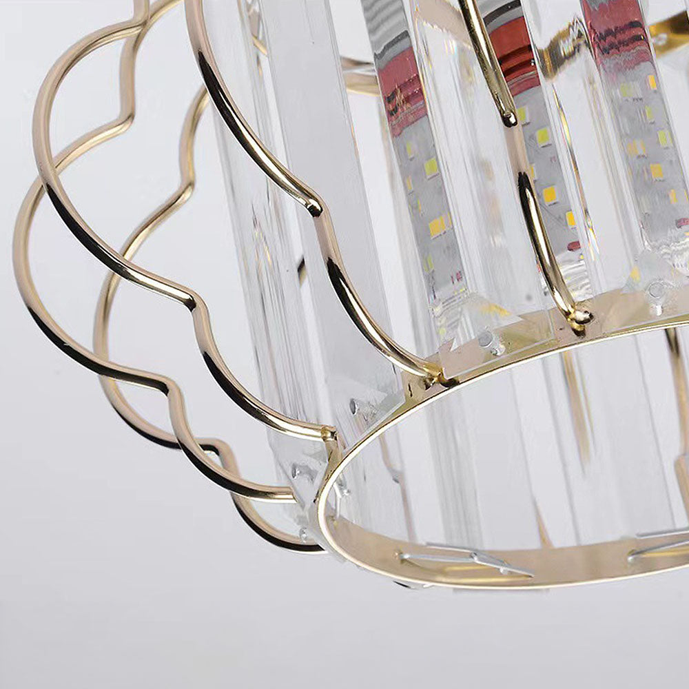 Modern Round Crystal Ceiling Light Gold or Black | Vilion