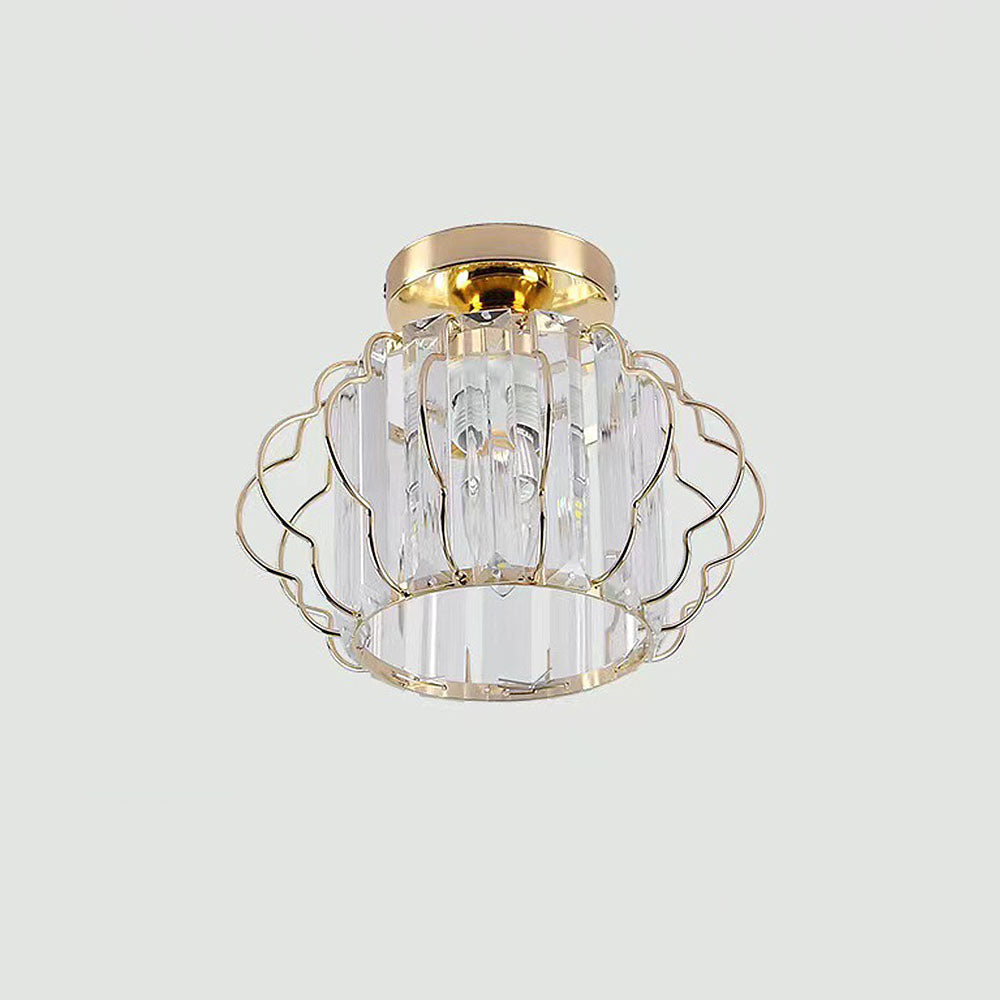 Modern Round Crystal Ceiling Light Gold or Black | Vilion