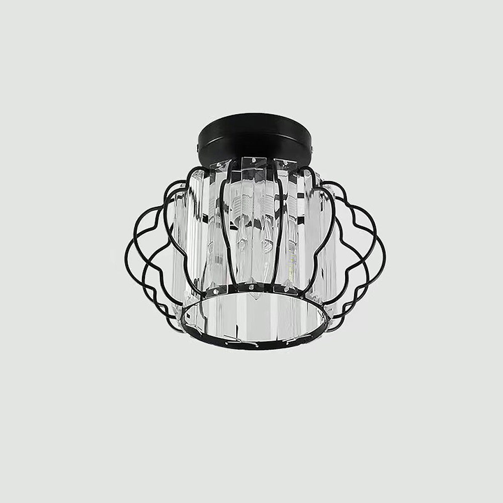 Modern Round Crystal Ceiling Light Gold or Black | Vilion