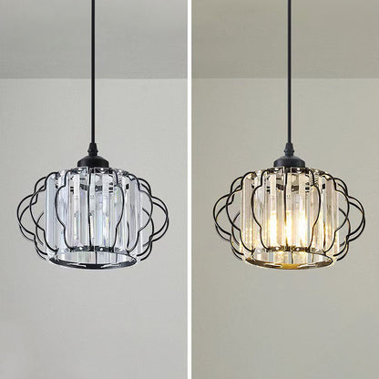 Modern Round Crystal Ceiling Light Gold or Black | Vilion