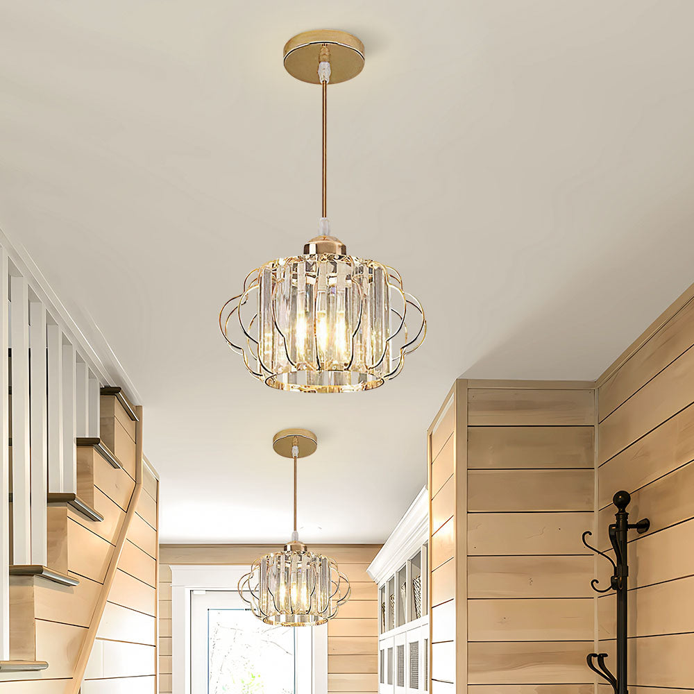 Modern Round Crystal Ceiling Light Gold or Black | Vilion