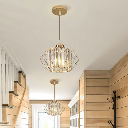 Modern Round Crystal Ceiling Light Gold or Black | Vilion