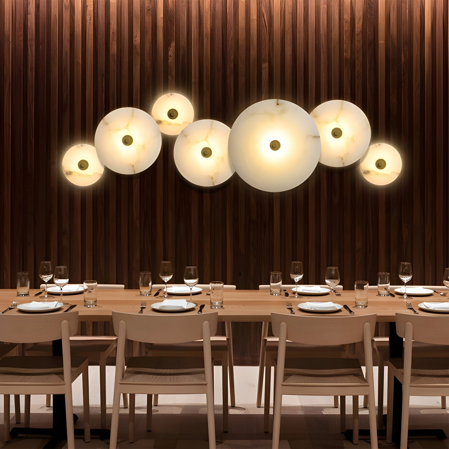 Modern Round Marble Alabaster Wall Light Design | Albaro