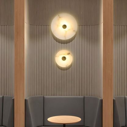 Modern Round Marble Alabaster Wall Light Design | Albaro