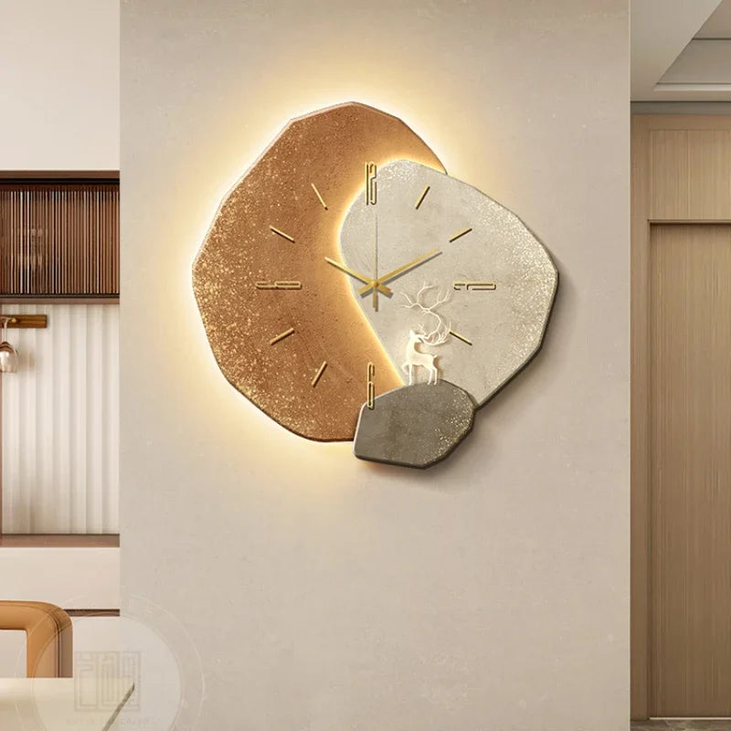 Modern Silent Quartz Wall Clock with Soft Backlight | Sarvora