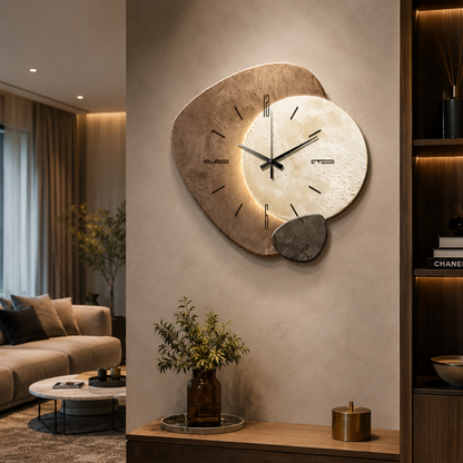 Modern Silent Quartz Wall Clock with Soft Backlight | Sarvora