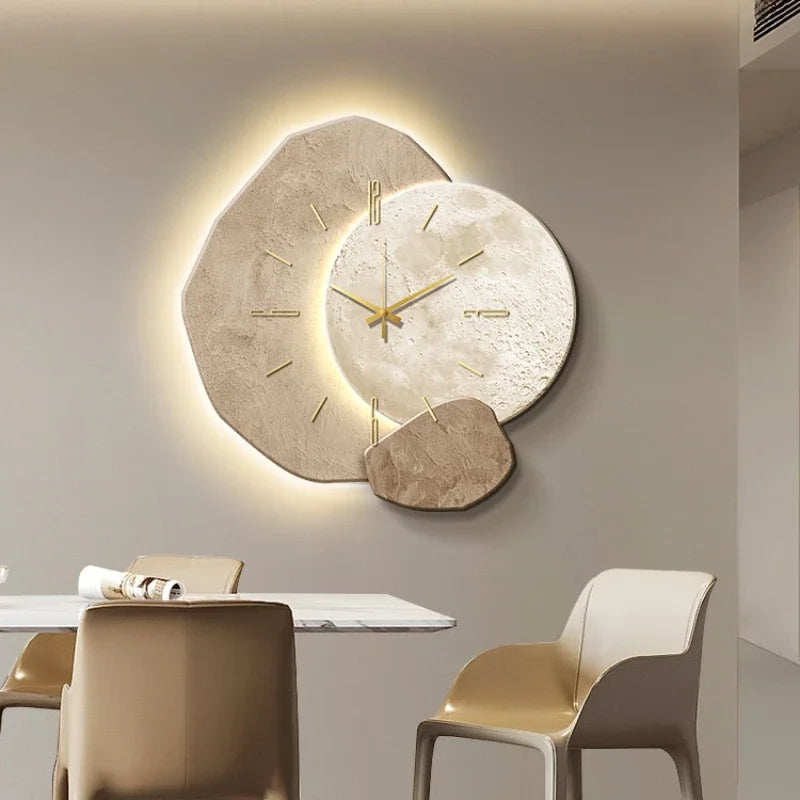 Modern Silent Quartz Wall Clock with Soft Backlight | Sarvora