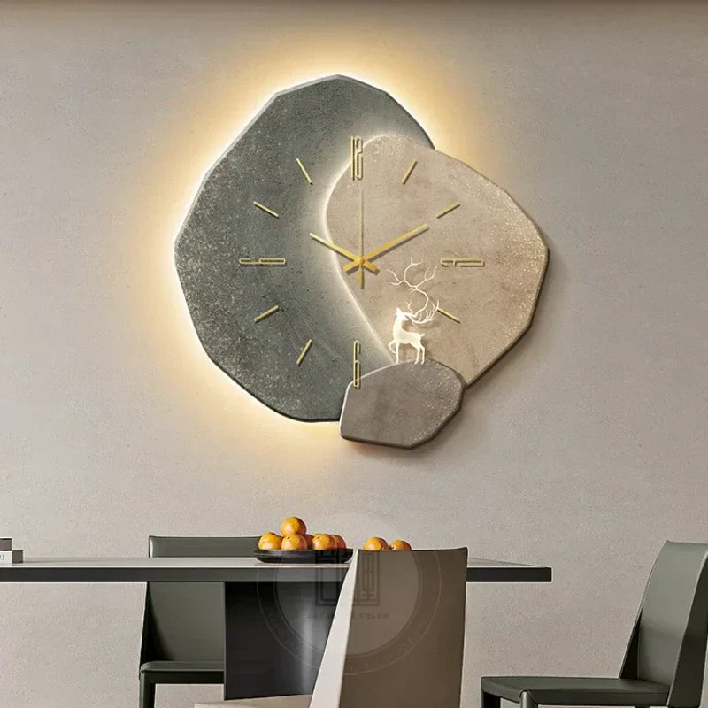 Modern Silent Quartz Wall Clock with Soft Backlight | Sarvora