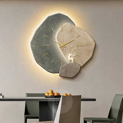 Modern Silent Quartz Wall Clock with Soft Backlight | Sarvora