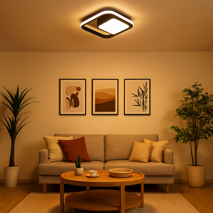 Modern Square Ring LED Ceiling Light Fixture | Solion