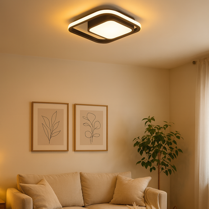 Modern Square Ring LED Ceiling Light Fixture | Solion