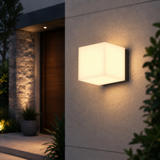 Modern Square Stainless Steel Indoor Outdoor Wall Light | Telvrix