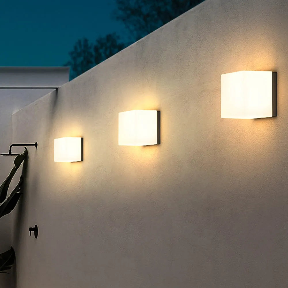 Modern Square Stainless Steel Indoor Outdoor Wall Light | Telvrix