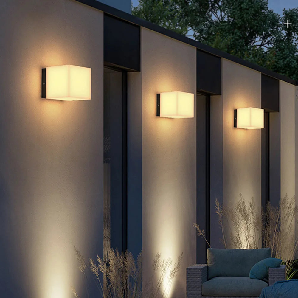 Modern Square Stainless Steel Indoor Outdoor Wall Light | Telvrix