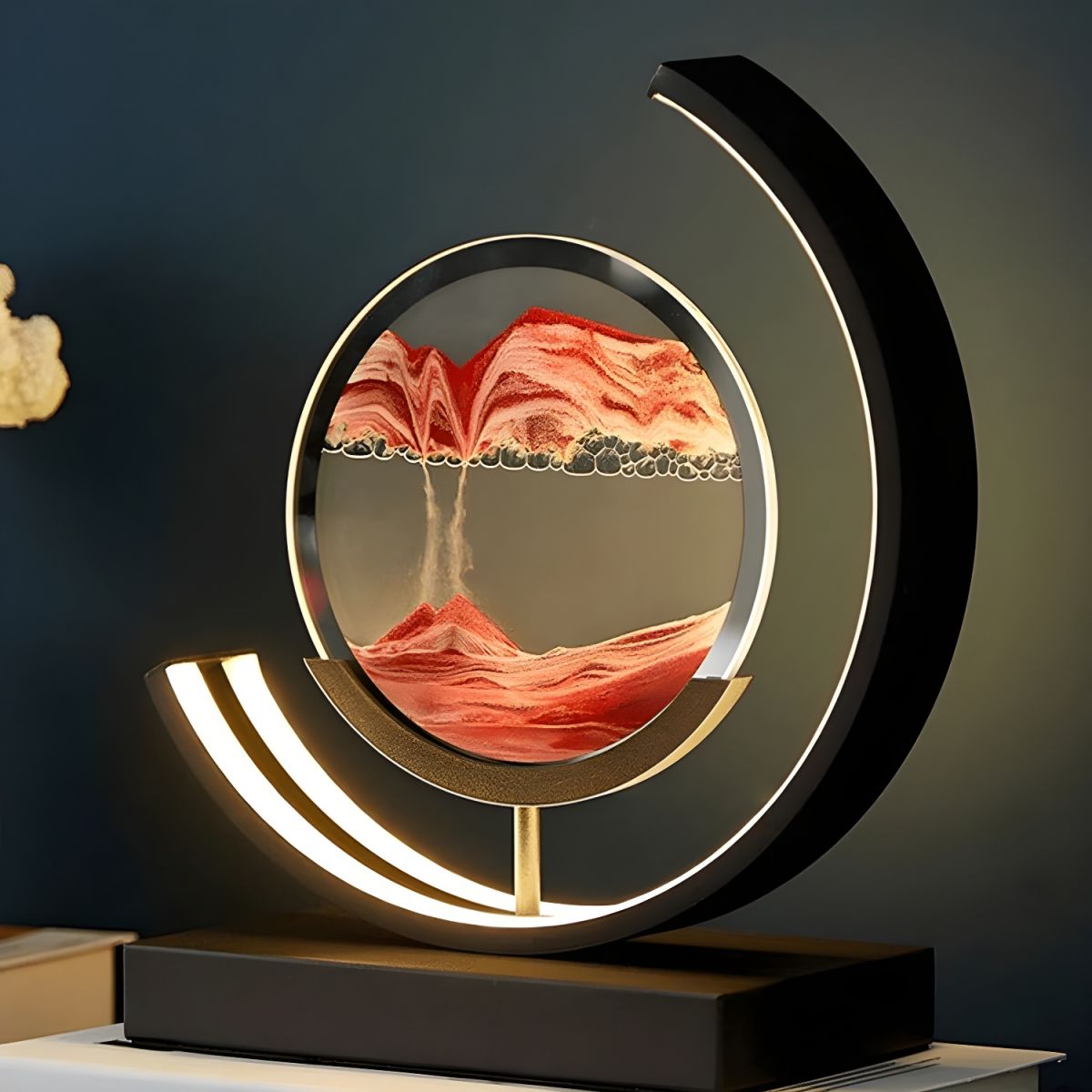 Modern Table Lamp with Acrylic Hourglass Shades | Marvele