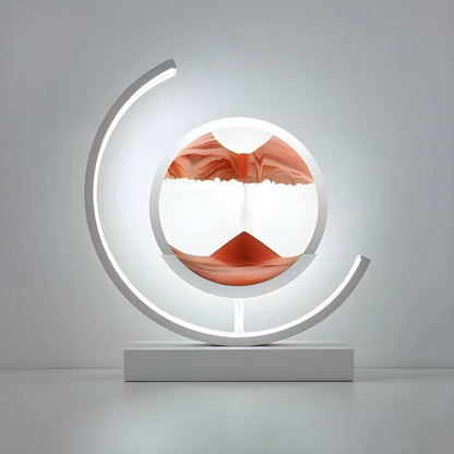 Modern Table Lamp with Acrylic Hourglass Shades | Marvele