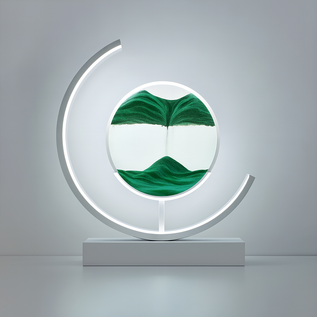 Modern Table Lamp with Acrylic Hourglass Shades | Marvele