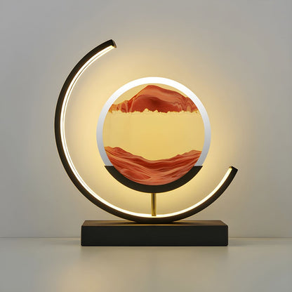 Modern Table Lamp with Acrylic Hourglass Shades | Marvele