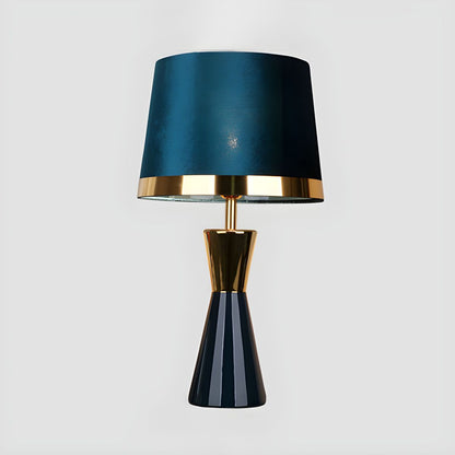 Modern Table Lamp with Ceramic Base Cone Shade | Luvian