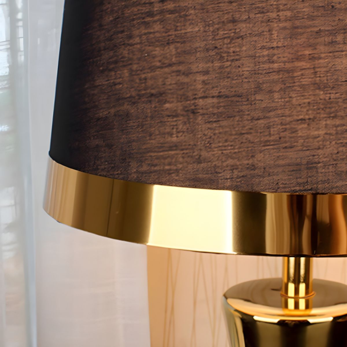 Modern Table Lamp with Ceramic Base Cone Shade | Luvian
