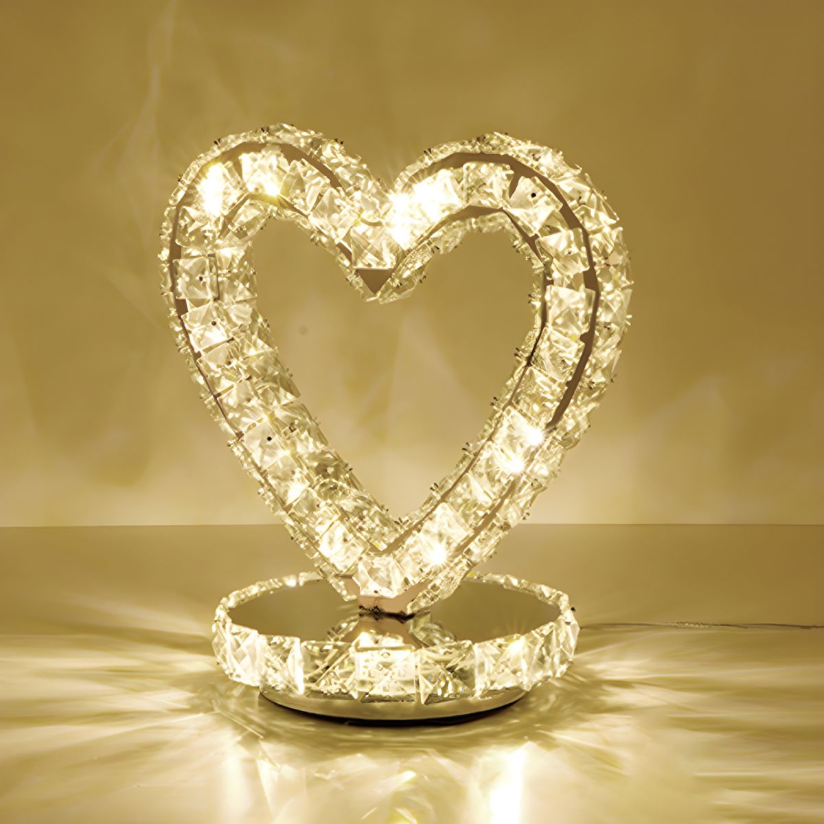 Modern Table Lamp with Crystal Shades Ambient Lighting | Nardon