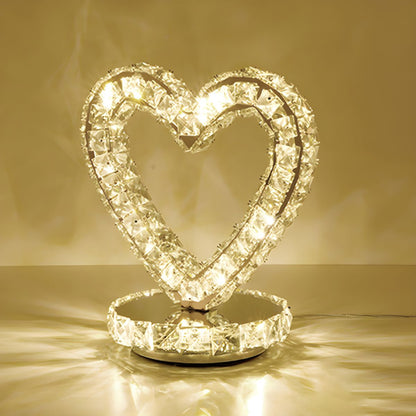 Modern Table Lamp with Crystal Shades Ambient Lighting | Nardon