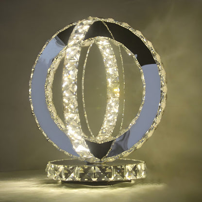Modern Table Lamp with Crystal Shades Ambient Lighting | Nardon
