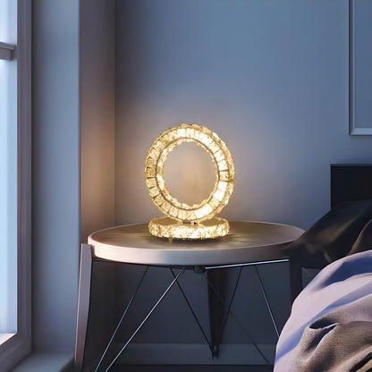 Modern Table Lamp with Crystal Shades Ambient Lighting | Nardon