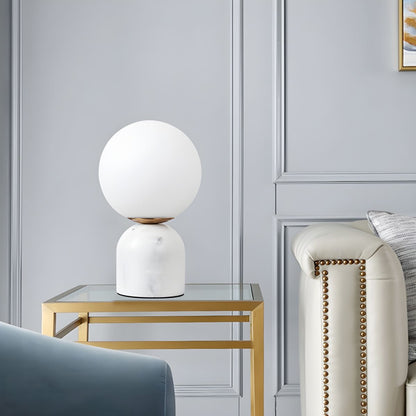 Modern Table Lamp with Marble Dome Base | Nordel